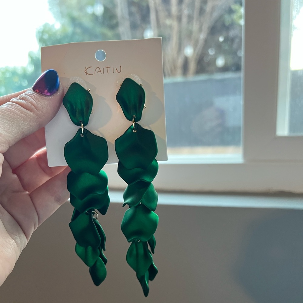 Green earrings